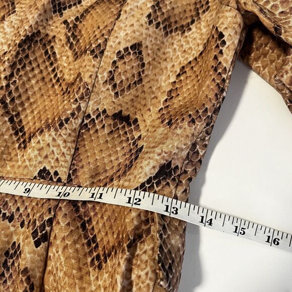 NEW Mara Hoffman Sz 0 Silvana Dress Snake Print Tencel Linen Button Front Midi - Picture 10 of 10
